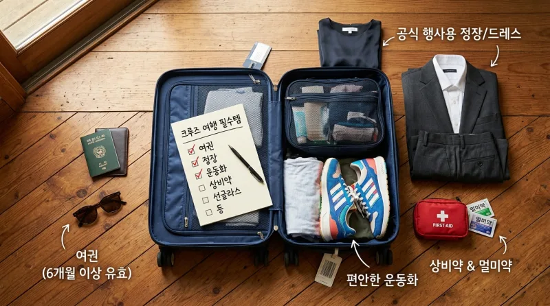 크루즈 여행 초보 준비물 체크리스트 짐싸기