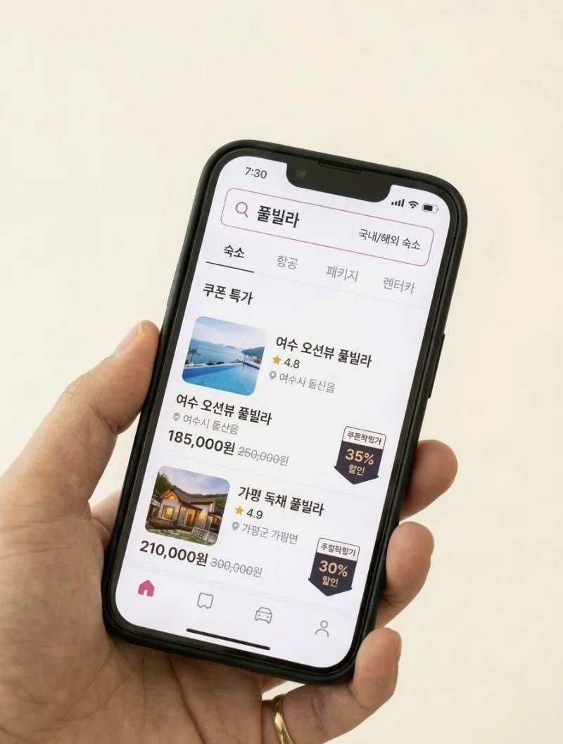 아고다 풀빌라 할인코드 입력 최저가 예약