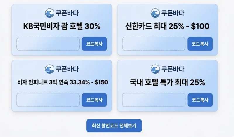 쿠폰바다에서 확인하는 아고다 9월 할인코드