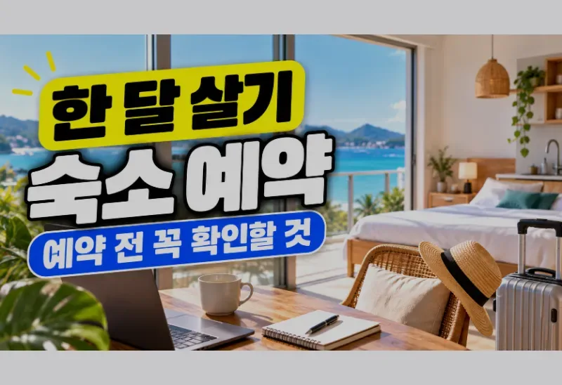 한 달 살기 숙소 예약: 장기 숙박 견적과 계약 조건 확인법